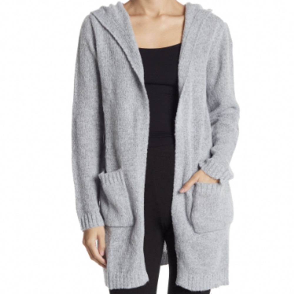 Love By Design Light Gray Hooded Cardigan